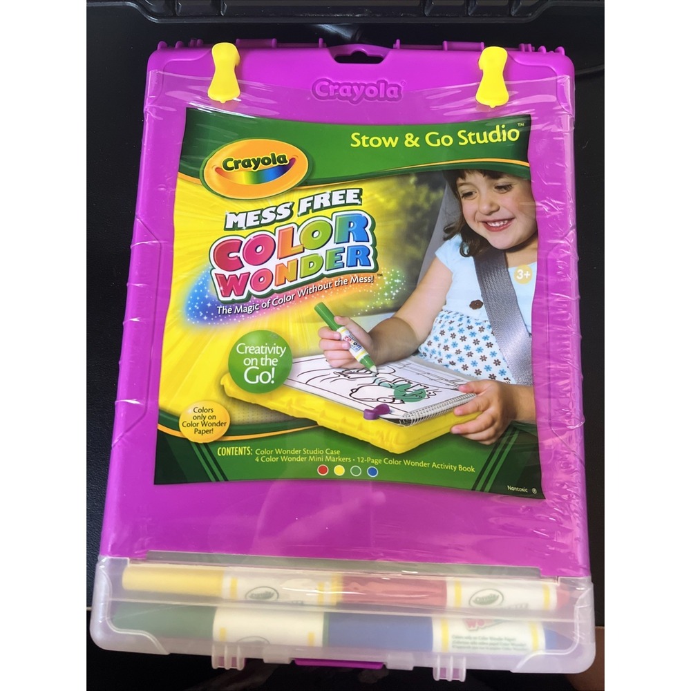 Crayola Stow & Go Studio Mess Free Color Wonder Great For Travel New‎ Purple